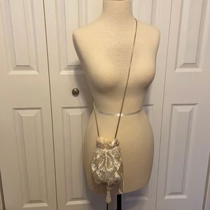 Vintage small beaded crossbody/ wrist evening bag